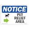 Signmission Sign, 10" H, Rigid Plastic, Pet Relief Area (Right Arrow) Sign, Landscape, 1014-L-17229 OS-NS-P-1014-L-17229 - alternate 1